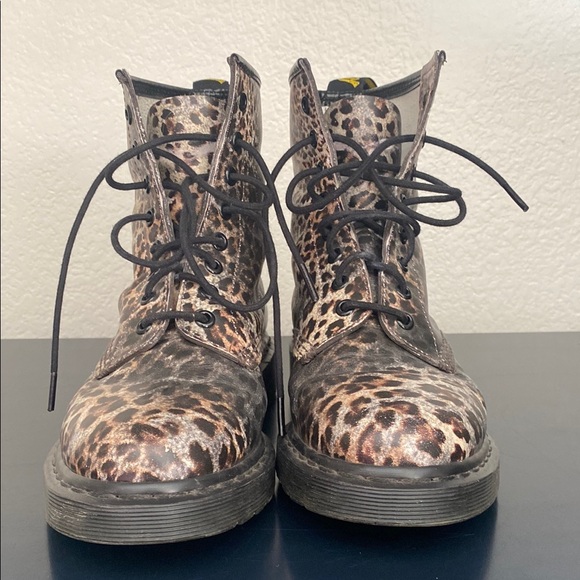 Dr. Martens Leopard Print Boots - Picture 2 of 3
